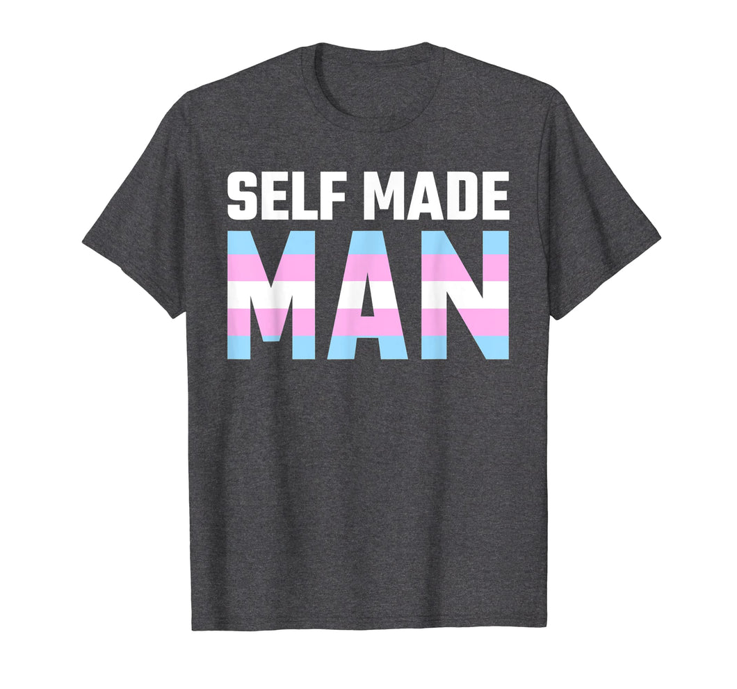 Self Made Man Transman LGBT Trans Pride Flag Gift T Shirt