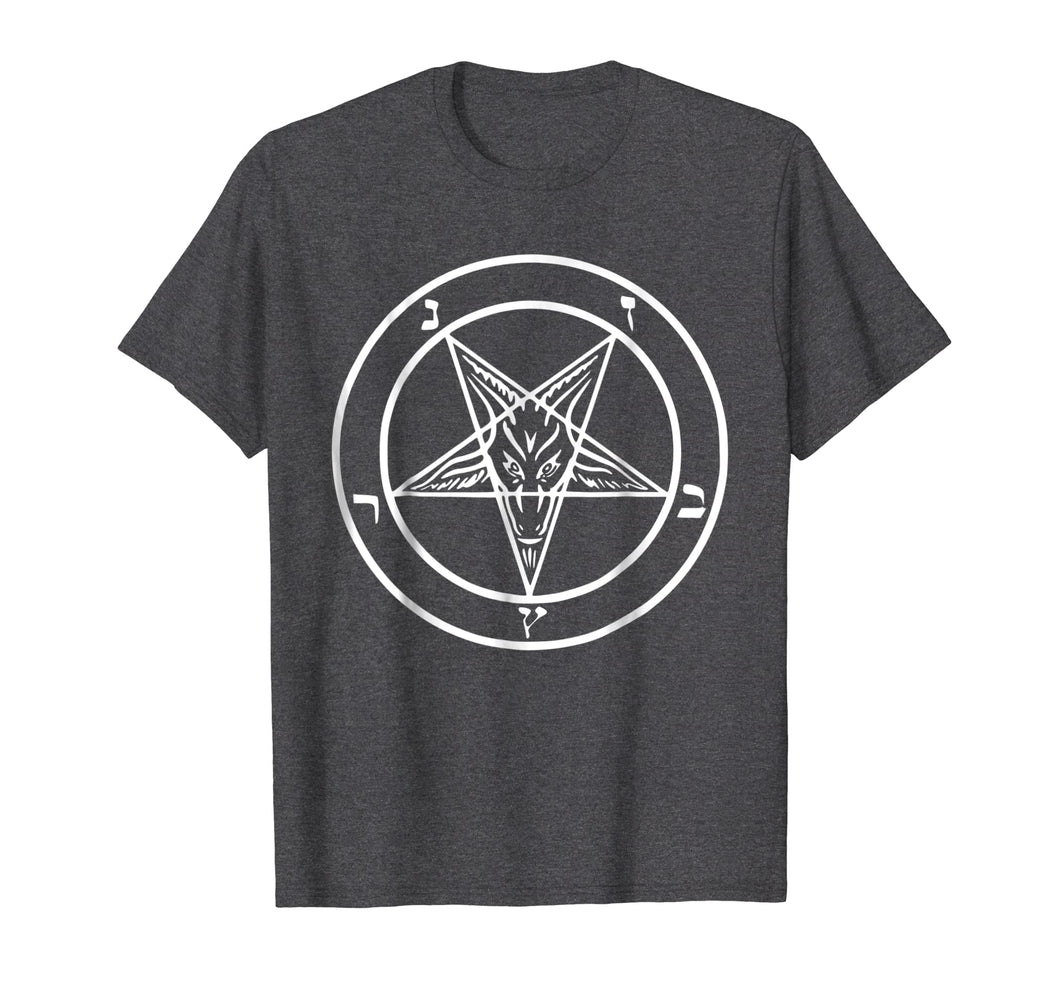 Baphomet T Shirt Pentagram Shirt Men Inverted Pentagram Tee