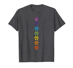 7 Chakras Puppy Paw Print Cute High Vibe Conscious T-Shirt