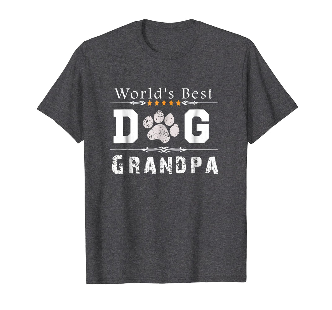 Mens World's Best Dog Grandpa T-Shirt