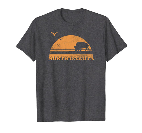Vintage North Dakota 70s 80s Sunrise T-Shirt - ND Distressed