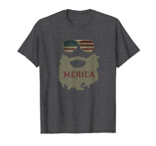 Load image into Gallery viewer, &#39;Merica Patriotic Beard Sunglasses Flag T-shirt
