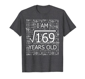 13th Birthday Gift Square Root of 169 13 Years Old Shirt