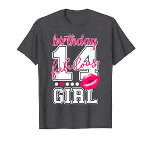 14th Birthday Kiss TShirt Fabulous Girl Kissing Lips College