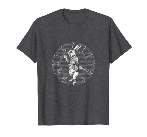 White Rabbit Vintage Clock Steampunk T Shirt