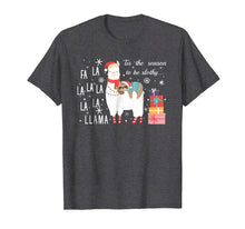 Load image into Gallery viewer, Sloth Christmas Shirt - Fa la la llama Christmas T-Shirt
