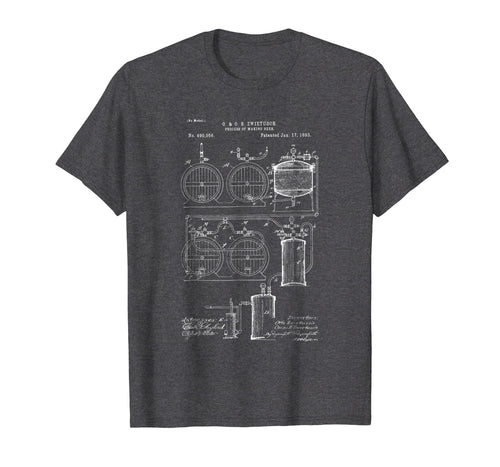 Craft Beer Brewing T-Shirt Classic Vintage Patent Print 1893