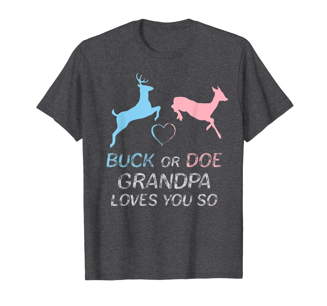Buck or Doe Baby Gender Reveal Grandpa T-Shirt