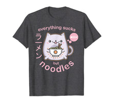 Load image into Gallery viewer, Pastel Goth Ramen Noodle Cat T Shirt - Anime Kawaii Gift
