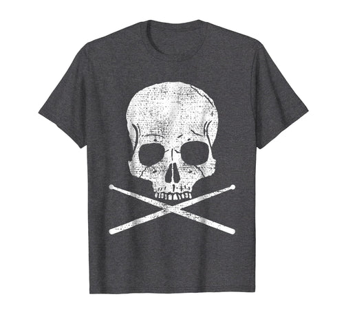 Death Drummer Metal Vintage T-Shirt Drum Set Drumsticks Gift
