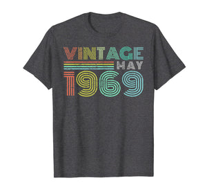 50th Birthday Gift Vintage May 1969 Fifty Years Old T-Shirt