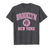 Load image into Gallery viewer, Brooklyn T Shirt - Varsity Style NYC Pink Print
