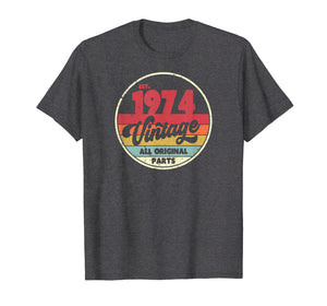 1974 Vintage T Shirt, Birthday Gift Tee. Retro Style Shirt.