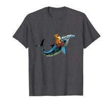 Load image into Gallery viewer, Aquadog the Corgi rides Hammerhead Shark shirt of radness
