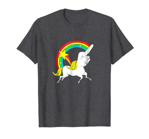 Middle Finger Unicorn T-shirt Funny Sarcastic Joke Tee