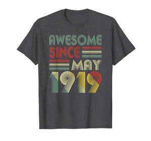 May 1919 T Shirt 100 Years Old 100th Birthday Decorations