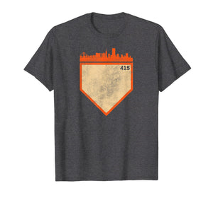 Retro San Francisco Baseball No Plate Like Home 415 T-Shirt
