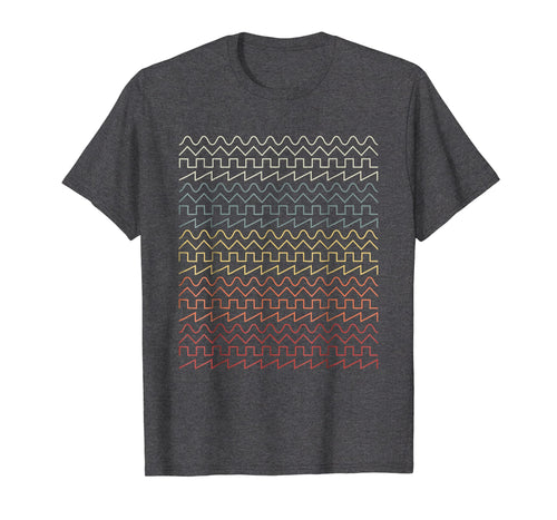 vintage retro analog waveform music lover t shirt