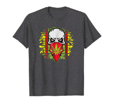 Load image into Gallery viewer, Cannabis Skull T-shirt Pot Smoking Reggae Tee
