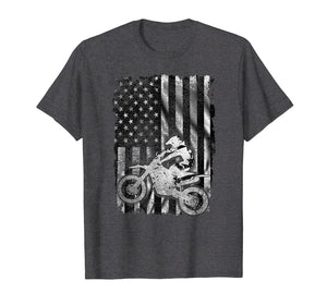 American Flag Motocross Shirt - Vintage Dirt Bike T Shirt