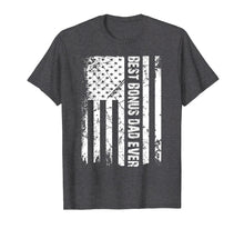 Load image into Gallery viewer, Mens Best Bonus Dad Ever American Flag Tshirt Father Day Gift
