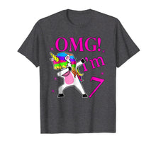 Load image into Gallery viewer, 2012 Bday Gift OMG! I&#39;m 7 years Old Unicorn Dabbing TShirt
