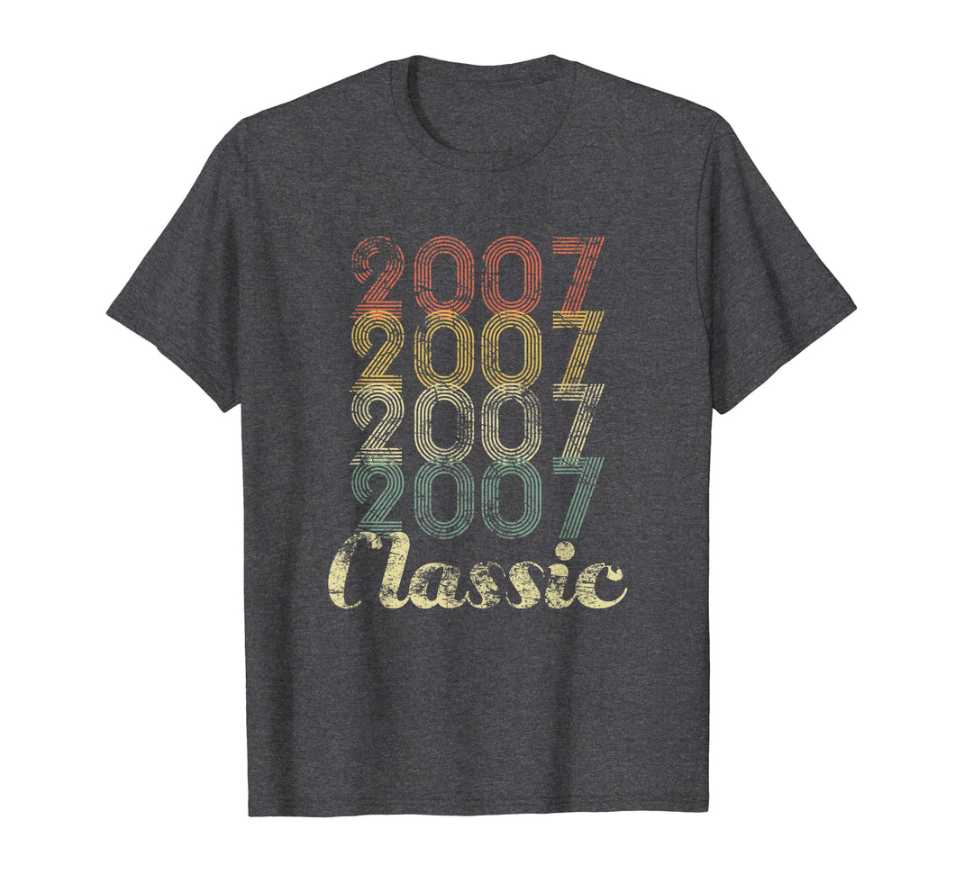 12th Birthday Vintage Gift T-Shirt For Boys Girls Born 2007