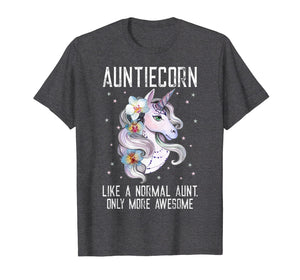 Auntiecorn TShirt Cute Unicorn Lover Mother Day Gift Aunt