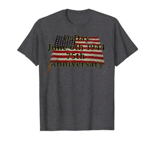 D-Day June 6th 1944 75th Anniversary Commemorative 48 Star  T-Shirt