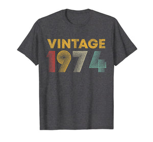 45th Birthday Gift Idea Vintage 1974 T-Shirt Men Women
