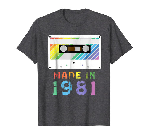 Made In 1981 Shirt Funny Retro Vintage Neon Gift
