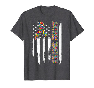 Autism Brother Shirt American Flag Autism Awareness Gift Boy