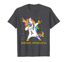 Load image into Gallery viewer, Embrace Differences Dabbing Unicorn Shirt Autism Awareness
