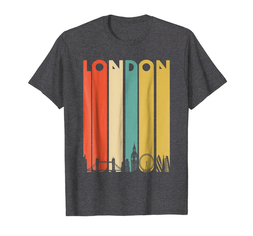 Vintage Retro London skyline silhouette design Tee Shirt