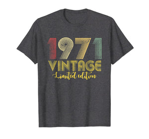 Vintage 1971 T-Shirt Born in 1971 Retro 48th Birthday Gifts