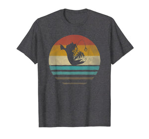 Anglerfish Fishing Shirt Vintage Silhouette Distressed Gift
