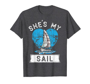 Mens She's My Sail He's My Anchor Matching Couples T-Shirts