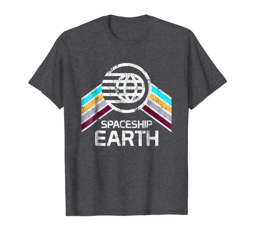 Vintage Spaceship Earth In Retro Style T Shirt