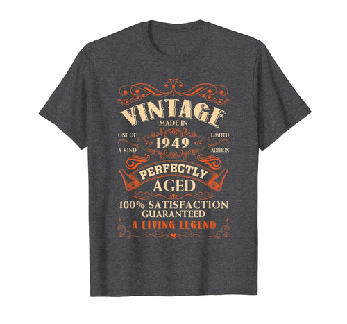 Vintage Made In 1949 T-Shirt 70th Birthday Living Legend