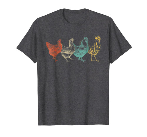 Chicken Vintage T Shirt Funny Farm Poultry Farmer Gifts Tees