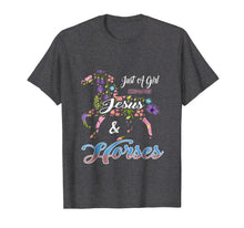 Load image into Gallery viewer, Cute Just a Girl Who Loves Jesus and Horses Gift T Shirts
