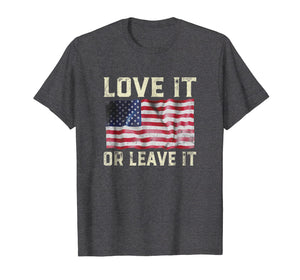 America Love It or Leave It Patriotic American Flag Shirt