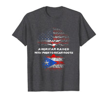 Load image into Gallery viewer, American Raised with Puerto Rican Roots USA Flag T-Shirt

