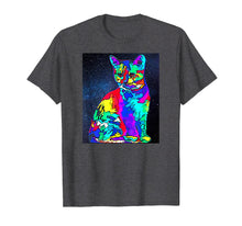 Load image into Gallery viewer, Cool Neon Cat in Space, EDM, RAVE Fans Gift T-Shirt
