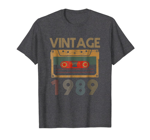 Vintage Retro Mixtape 1989 T-Shirt 30th Birthday Gift Tee