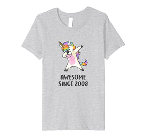Dabbing Unicorn Birthday Girl Gift 10 Years Old Born in 2008