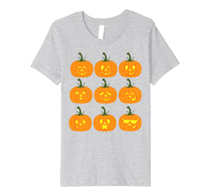 Pumpkin Emojis Halloween Shirt | Funny Carved Pumpkins Gift
