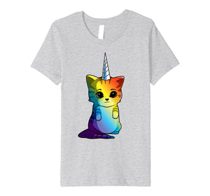 Caticorn Rainbow T Shirt Cat Unicorn Kittycorn Girls Women