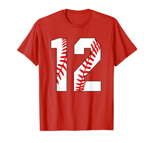 #12 Baseball Laces Baseball Mom Jersey Love Baseball T-shirt