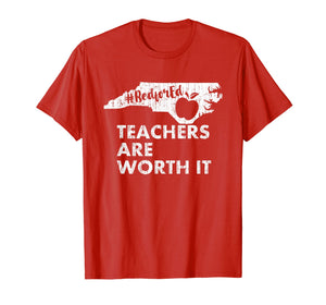 NC red for ed - North Carolina teacher strike t-shirt
